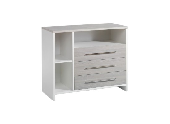 3-tlg. Babyzimmer Eco Silber mit 2-türigem Kleiderschrank