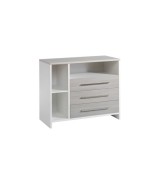 3-tlg. Babyzimmer Eco Silber mit 2-türigem Kleiderschrank