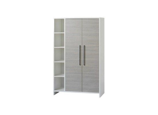 3-tlg. Babyzimmer Eco Silber mit 2-türigem Kleiderschrank