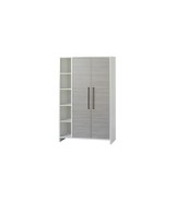 3-tlg. Babyzimmer Eco Silber mit 2-türigem Kleiderschrank