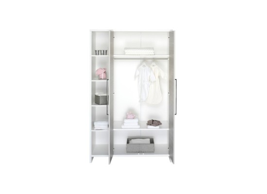 3-tlg. Babyzimmer Eco Silber mit 2-türigem Kleiderschrank