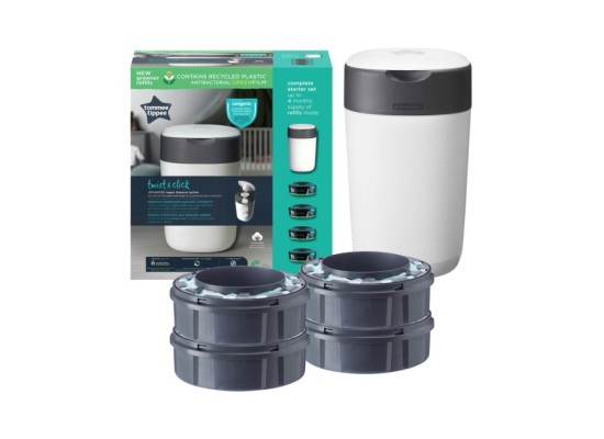 Windeleimer Twist & Click inklusive 4er-Pack Nachfüllkasetten