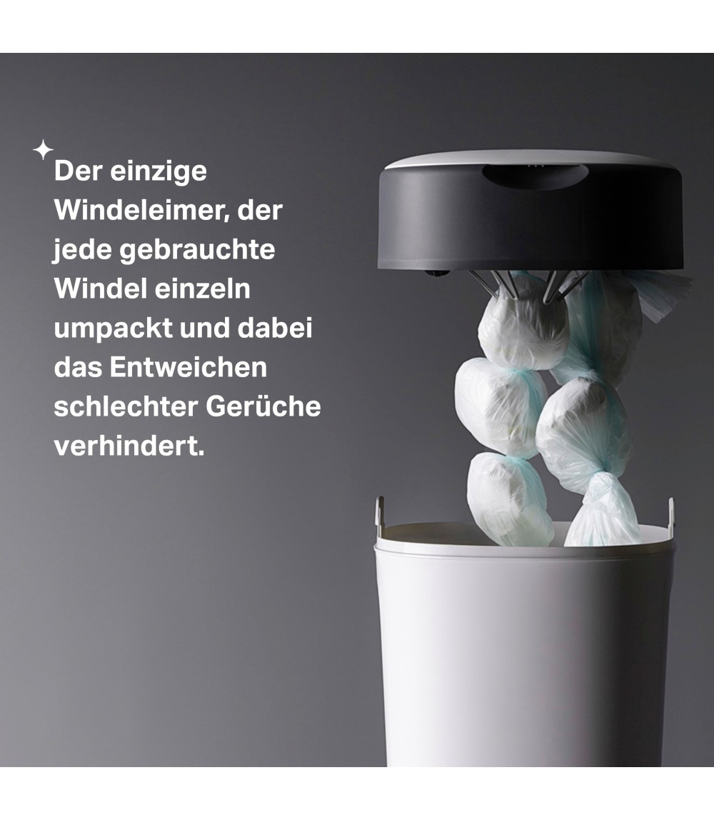 Windeleimer Twist & Click inklusive 4er-Pack Nachfüllkasetten
