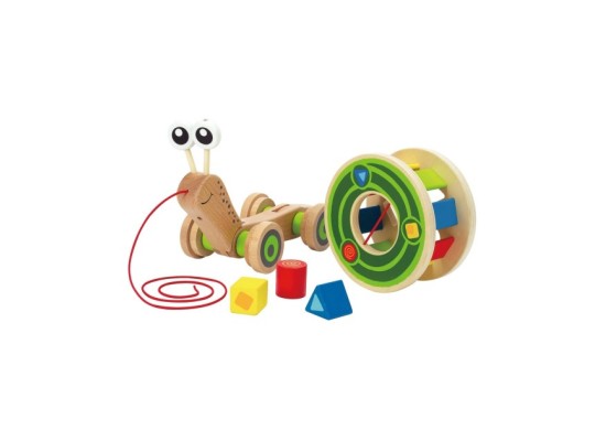 Nachziehspielzeug Schnecke aus Holz