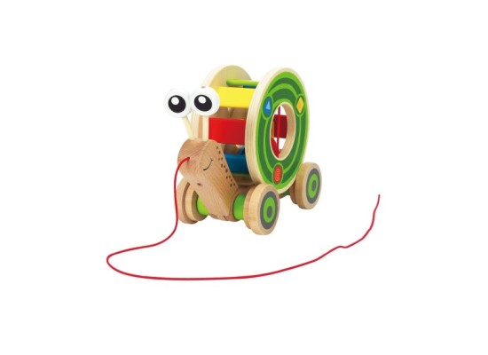 Nachziehspielzeug Schnecke aus Holz