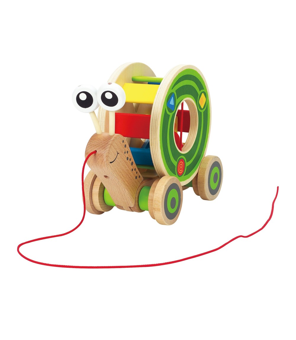 Nachziehspielzeug Schnecke aus Holz