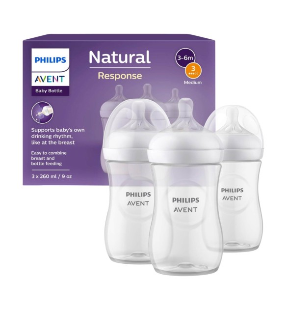 3er-Pack Babyflasche Natural Response