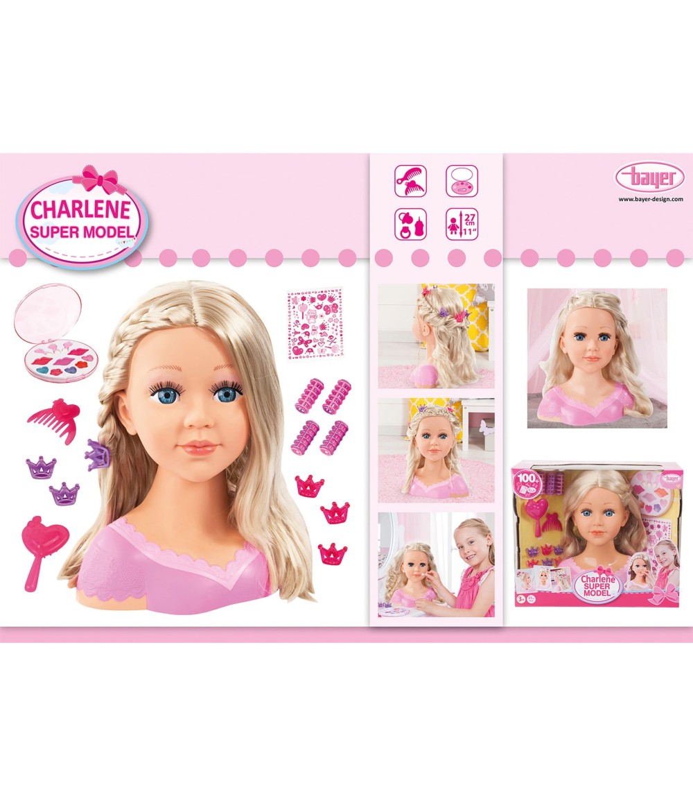 Frisier- und Schminkkopf Charlene Super Model