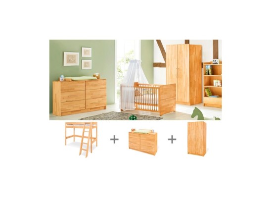 Jugendzimmer-Set „Natura” extrabreit mit Hochbett