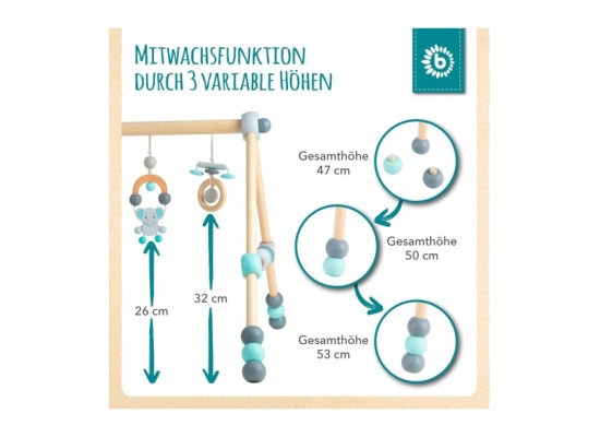 Spielbogen aus Holz Höhenverstellbar - ab Geburt