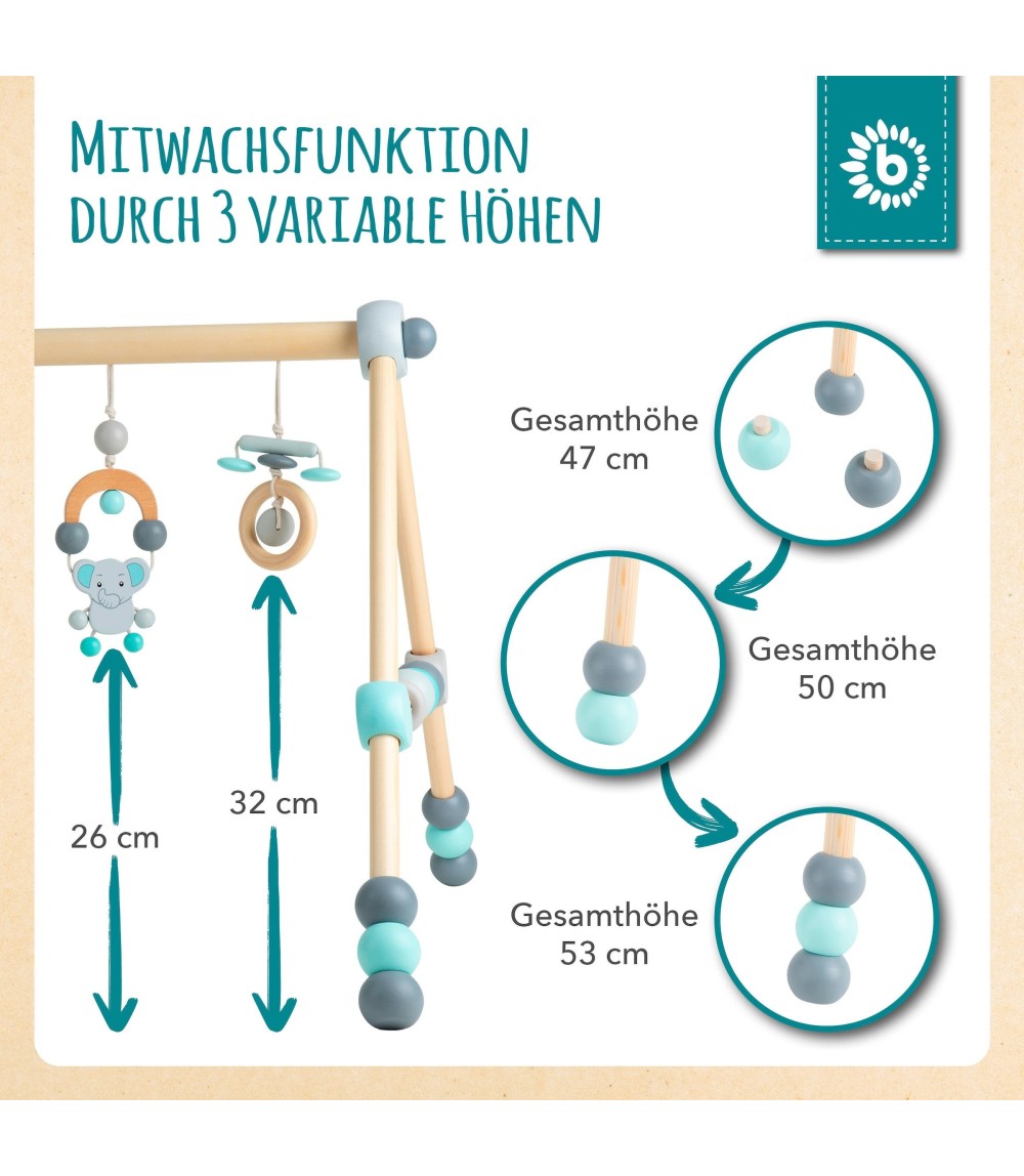 Spielbogen aus Holz Höhenverstellbar - ab Geburt