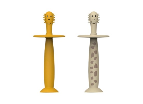 2er-Pack Trainingszahnbürste mit Saugnapf