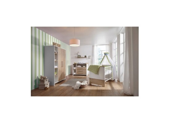 3-tlg. Babyzimmer Eco Plus mit 2-türigem Kleiderschrank