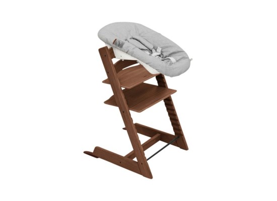 Bundle Treppenhochstuhl Eiche inkl. Newbornset light grey