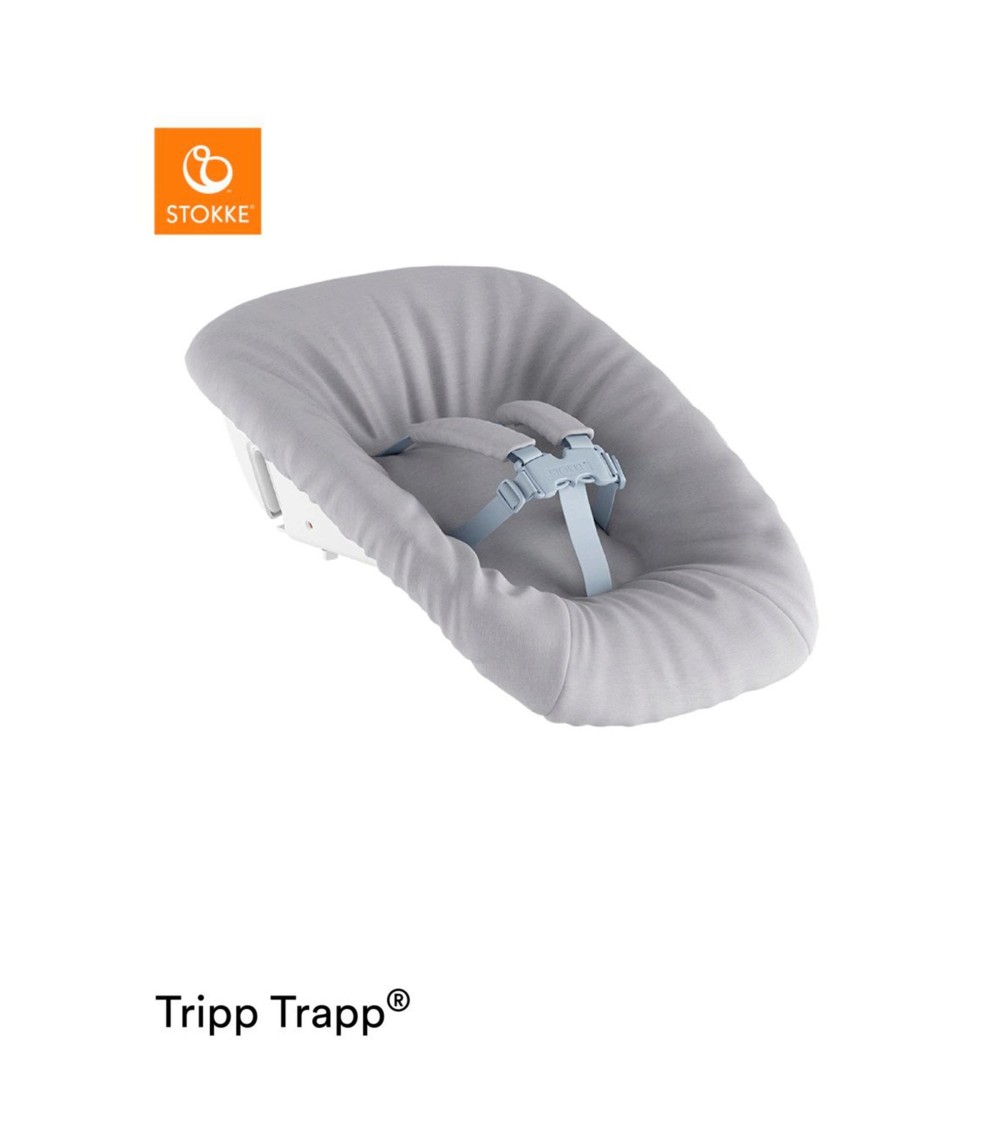 Bundle Treppenhochstuhl Eiche inkl. Newbornset light grey