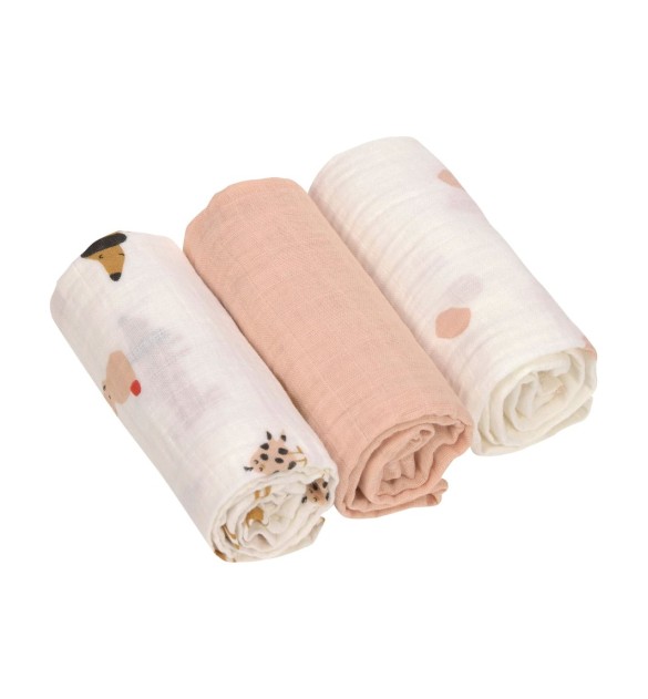 3er-Pack Mullwindeln 60x60 cm