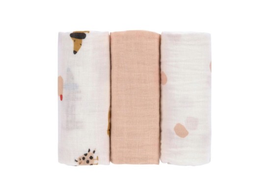 3er-Pack Mullwindeln 60x60 cm