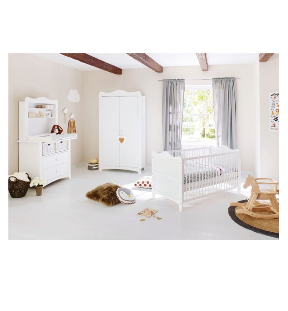 3-tlg. Babyzimmer Florentina breit mit Regal