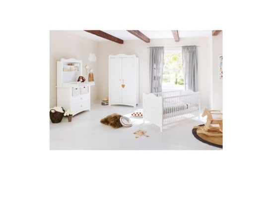 3-tlg. Babyzimmer Florentina breit mit Regal