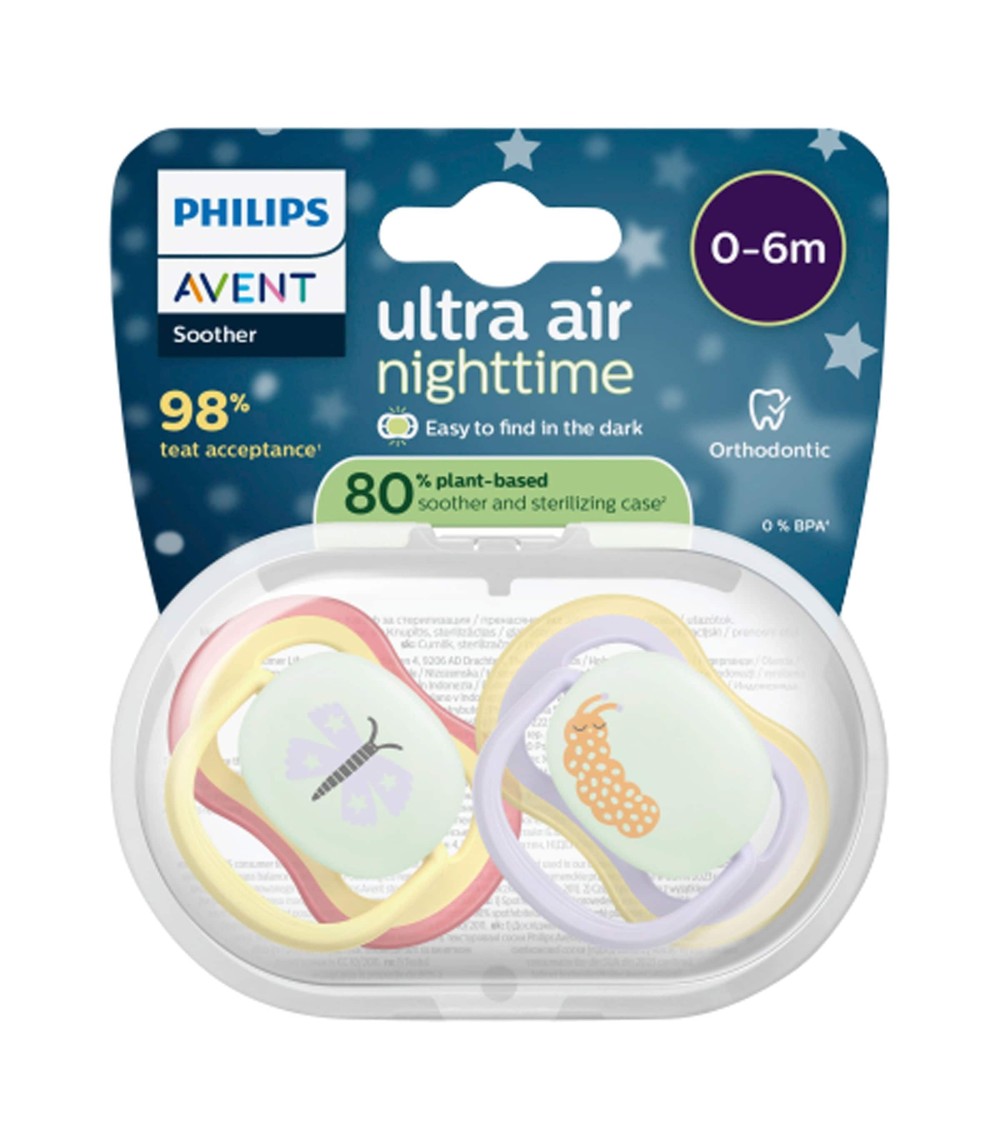 2er-Pack Schnuller ultra air Nighttime