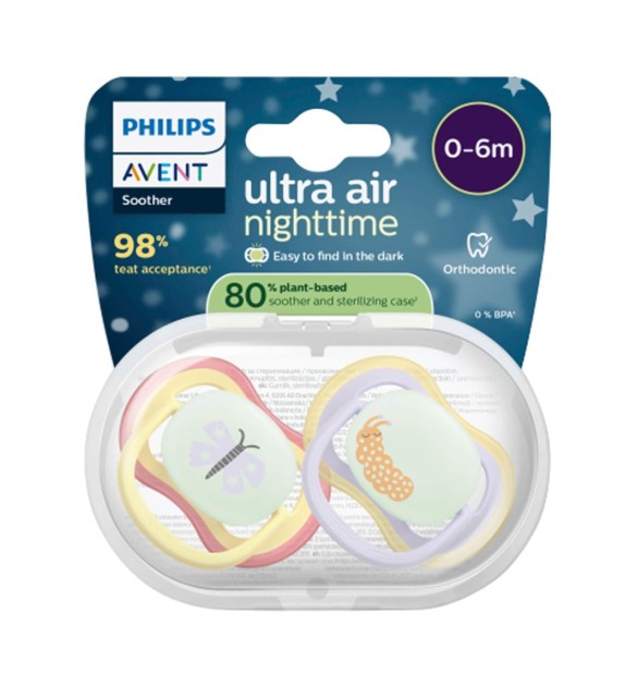 2er-Pack Schnuller ultra air Nighttime