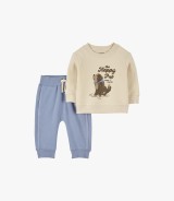 Kids Spring Tracksuit, Cartoon Lion Print Tshirt