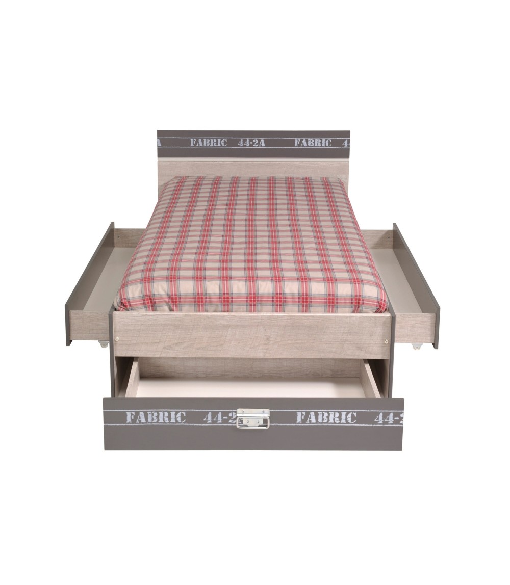 Kinder- und Jugendzimmer 5-tlg "Fabric 12" Esche-grau