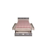 Kinder- und Jugendzimmer 5-tlg "Fabric 12" Esche-grau