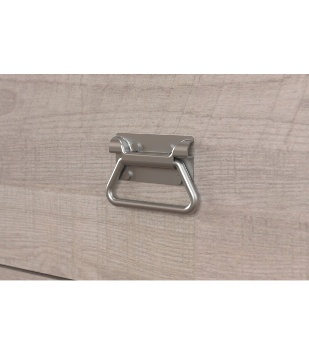 Kinder- und Jugendzimmer 5-tlg "Fabric 12" Esche-grau