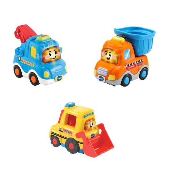 3er Set Baustellenfahrzeuge (Abschleppfahrzeug