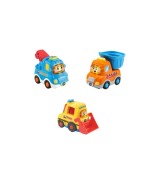 3er Set Baustellenfahrzeuge (Abschleppfahrzeug