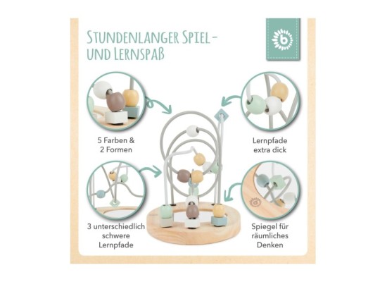 Motorikschleife mit Spiegel Mint - ab 12 Monate