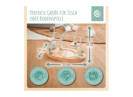 Motorikschleife mit Spiegel Mint - ab 12 Monate