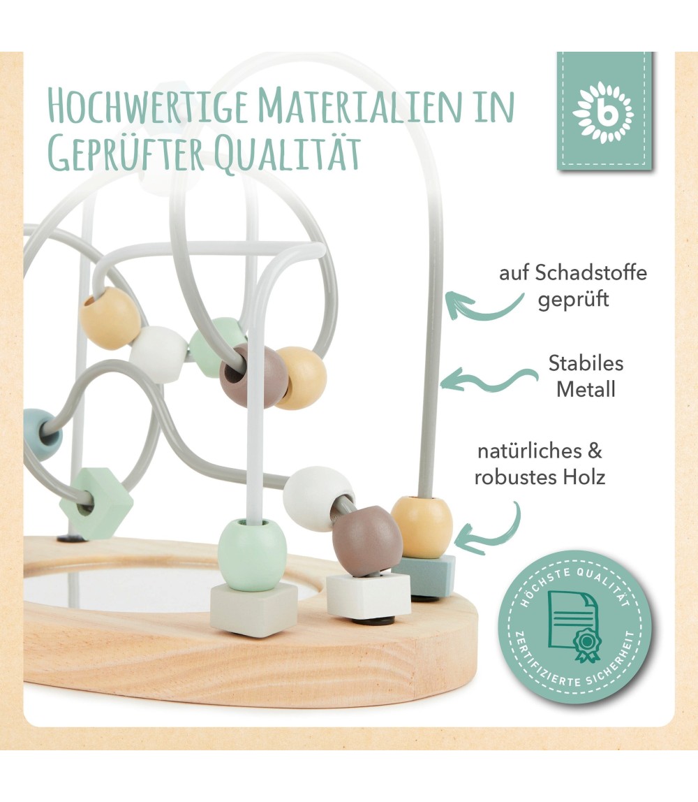 Motorikschleife mit Spiegel Mint - ab 12 Monate