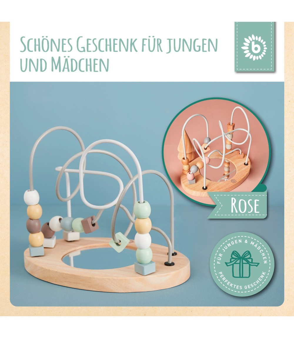 Motorikschleife mit Spiegel Mint - ab 12 Monate