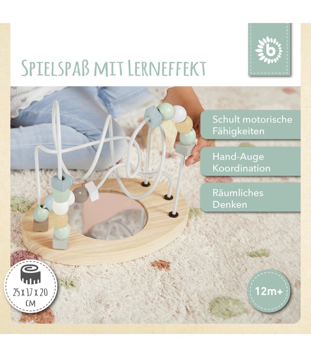 Motorikschleife mit Spiegel Mint - ab 12 Monate