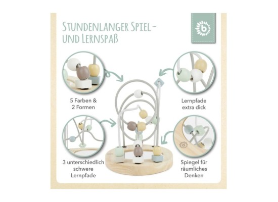 Motorikschleife mit Spiegel Mint - ab 12 Monate