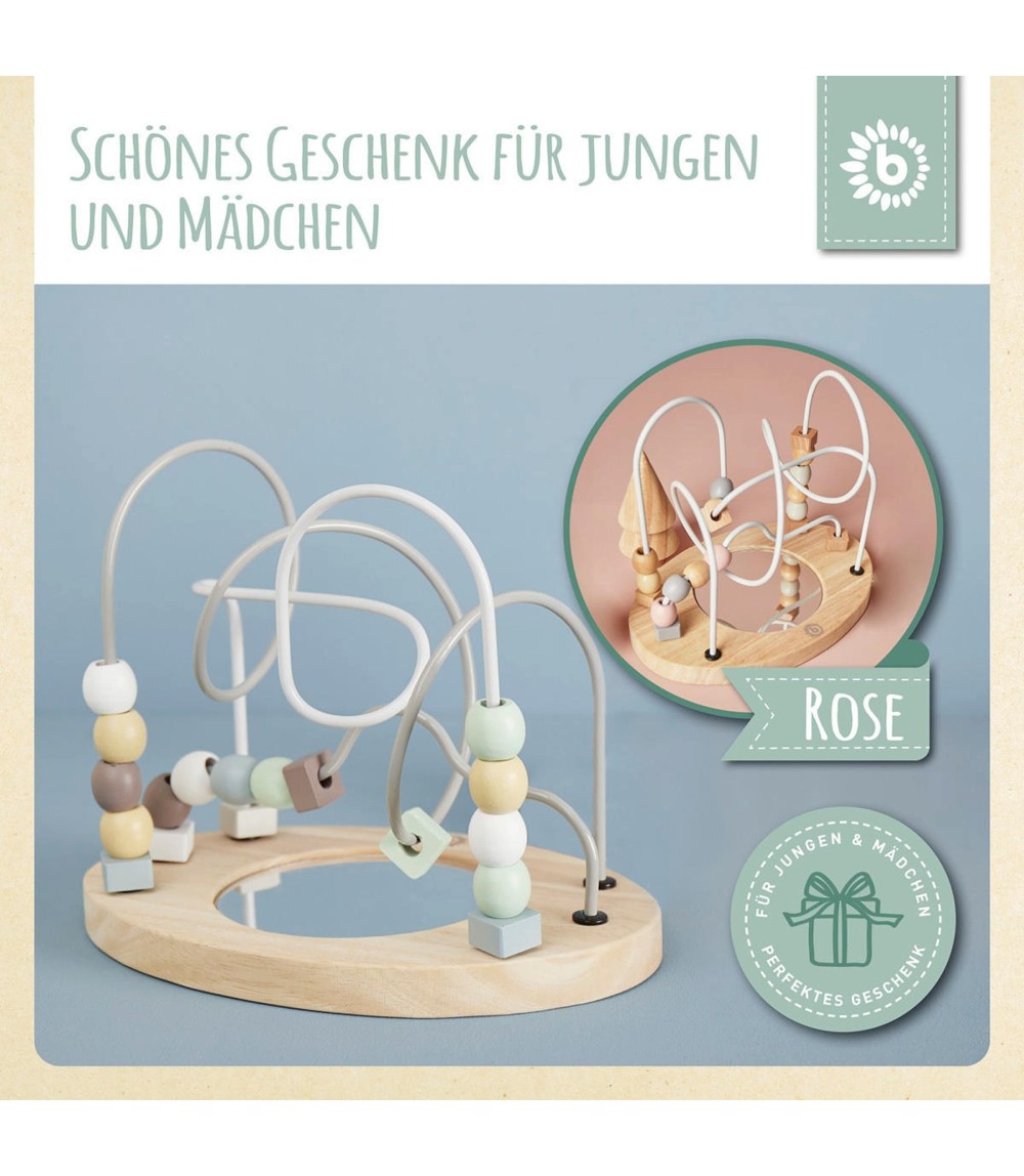 Motorikschleife mit Spiegel Mint - ab 12 Monate