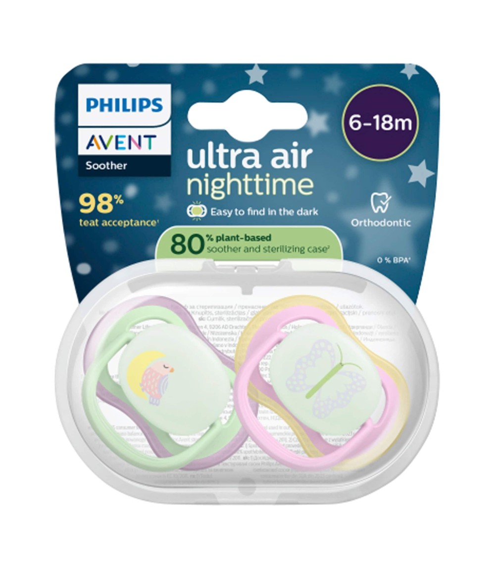 2er-Pack Schnuller ultra air Nighttime