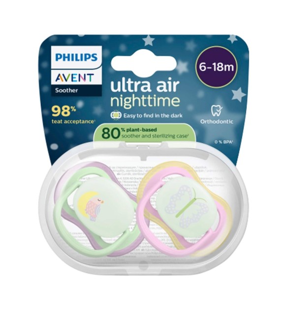 2er-Pack Schnuller ultra air Nighttime