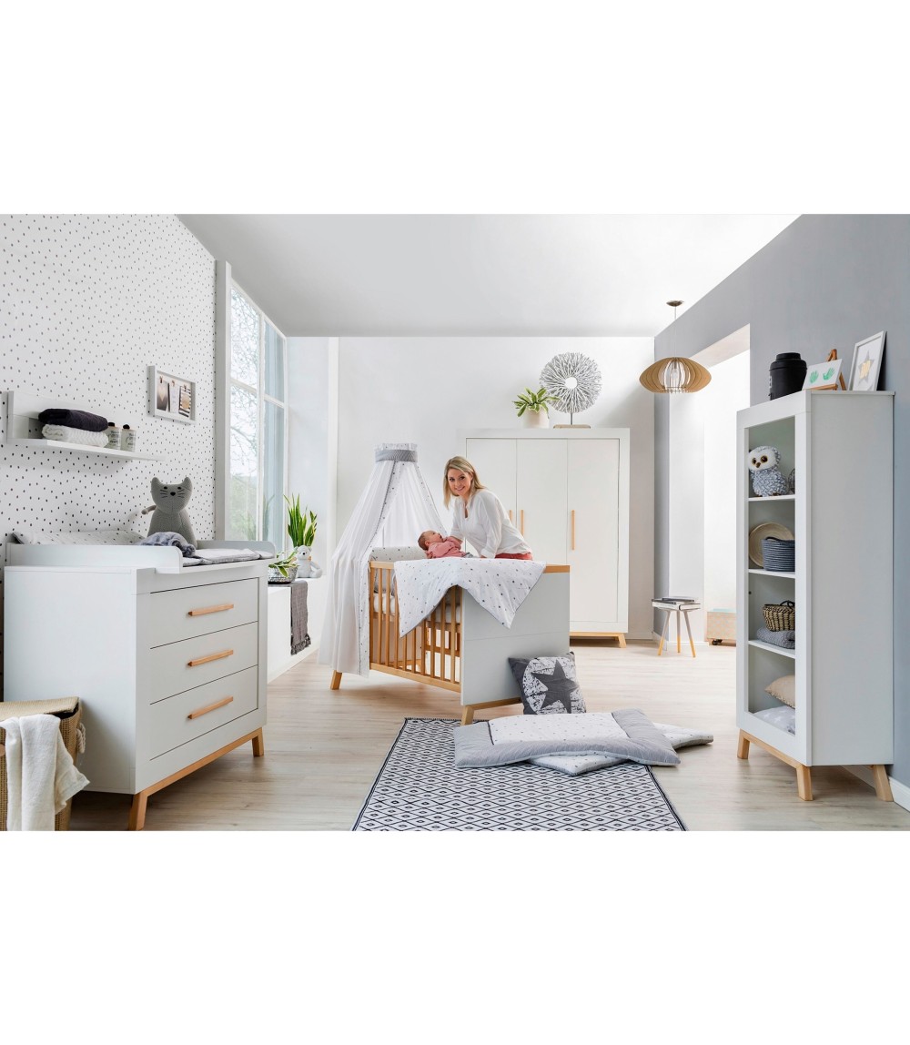 3-tlg. Babyzimmer Miami mit 3-türigem Kleiderschrank