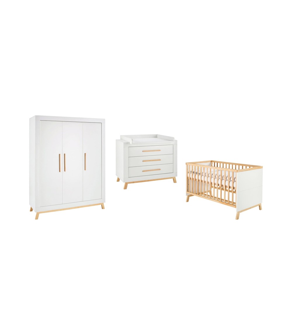 3-tlg. Babyzimmer Miami mit 3-türigem Kleiderschrank