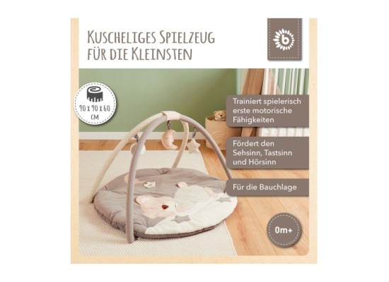 Krabbeldecke mit Spielbogen Plüsch - ab Geburt