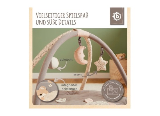 Krabbeldecke mit Spielbogen Plüsch - ab Geburt