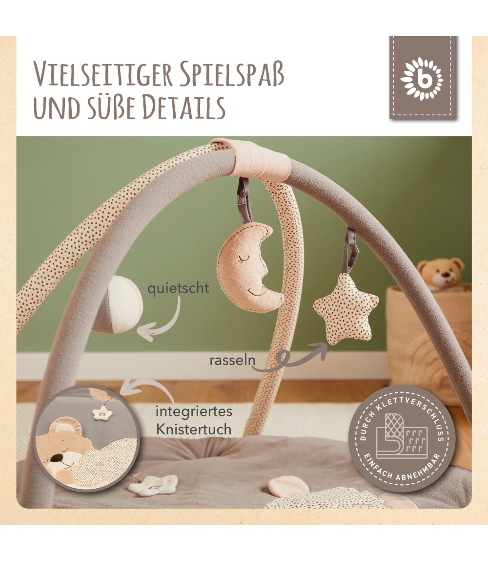 Krabbeldecke mit Spielbogen Plüsch - ab Geburt