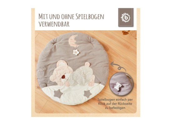 Krabbeldecke mit Spielbogen Plüsch - ab Geburt