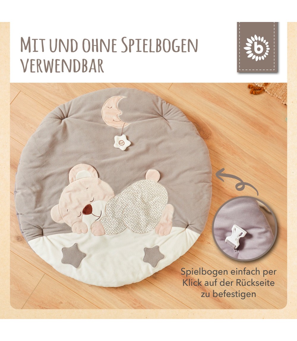 Krabbeldecke mit Spielbogen Plüsch - ab Geburt