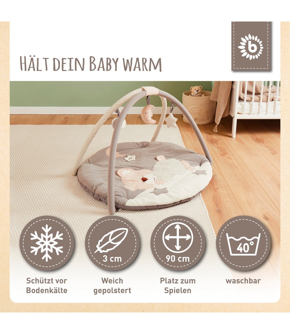 Krabbeldecke mit Spielbogen Plüsch - ab Geburt
