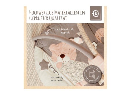 Krabbeldecke mit Spielbogen Plüsch - ab Geburt