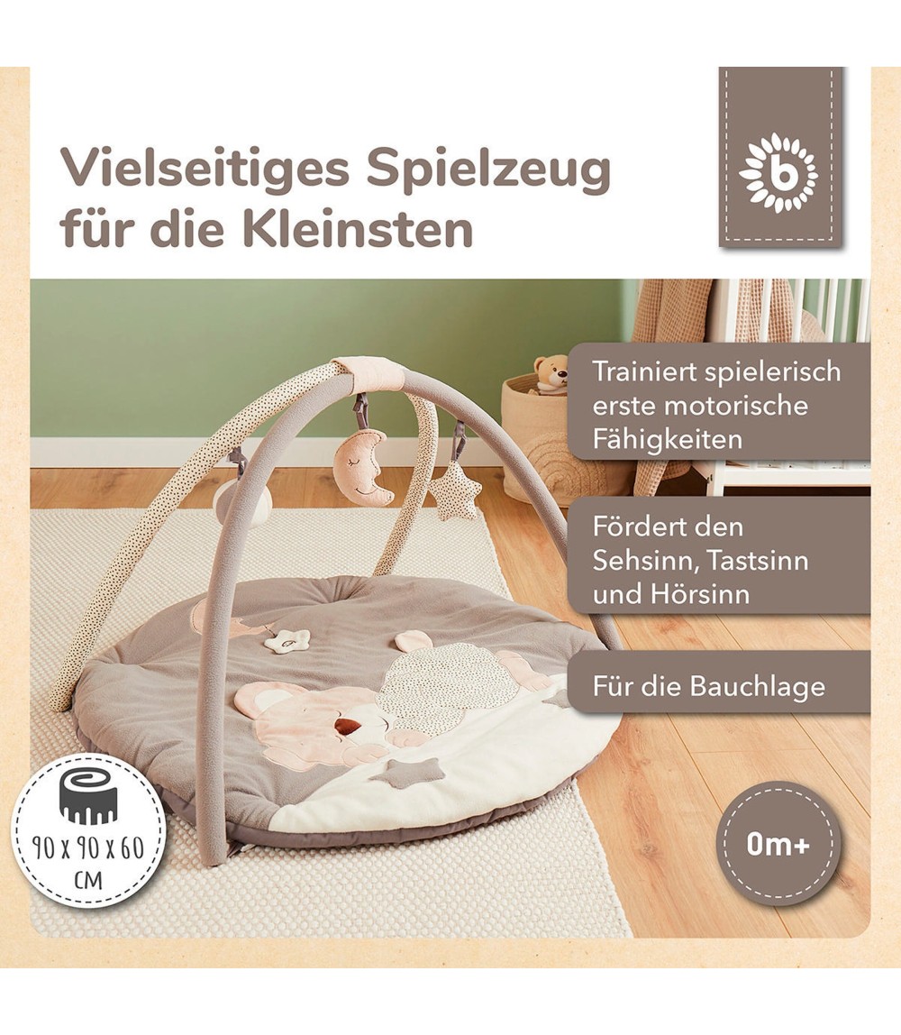 Krabbeldecke mit Spielbogen Plüsch - ab Geburt